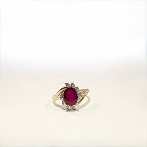 NEW 10K Solid Gold Natural Ruby Ring (2.35 Carat Center)